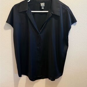 Worthington Black Satin Blouse